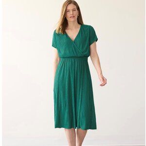 Reitmans Short Sleeve Fit & Flare Dress with Wrap Neckline